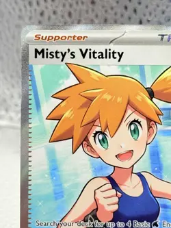 2026 Pokemon Pitch Black Misty’s Vitality 111/084 Ultra Rare Full Art Holo - Image 2