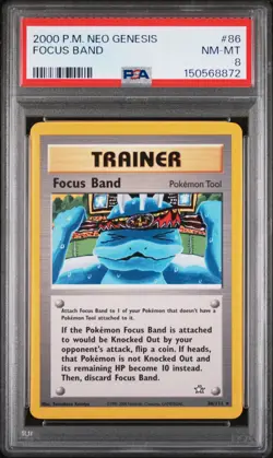 2000 POKEMON NEO GENESIS #86 FOCUS BAND PSA 8 - Image 1