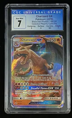 CHARIZARD GX - SM195 - Graded CGC 7 - Promo Detective Pikachu PSA Pokemon TGC - Image 1