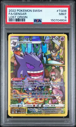 2022 Pokemon Sword & Shield Lost Origin #TG06 Fa/Gengar Lost Origin PSA 9 - Image 1