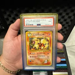 1999 POKEMON JAPANESE #59 BLAINE'S ARCANINE-HOLO PSA 9 FIREBALL 🌀SWIRL🔥 - Image 1