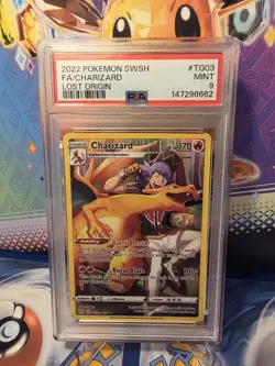 Pokemon TCG Charizard Trainer Gallery TG03/TG30 PSA 9 Lost Origin English Mint - Image 1