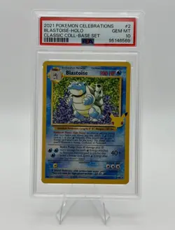 Pokemon TCG Blastoise Celebrations Card 2/102 25th Anniversary Edition PSA 10 - Image 1