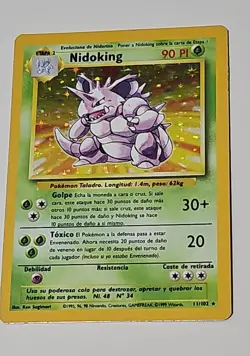 Nidoking 011/102 Base Set Holo Spanish TCG Pokemon Trading Card - Image 1