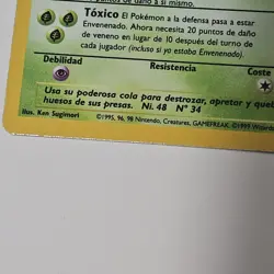 Nidoking 011/102 Base Set Holo Spanish TCG Pokemon Trading Card - Image 3