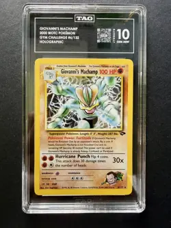 Pokemon Cards: Giovanni’s Machamp 6/132 Gym Challenge: TAG 10 POP 1 Rank 1: WOTC - Image 3