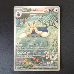 Pokemon TCG Stoutland White Flare 2025 IR Holo Rare Card 156/86 - Image 1
