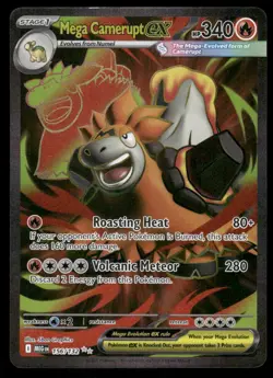 Pokemon Cards Mega Camerupt ex 156/132 Mega Evolution Ultra Rare NM *4 - Image 1