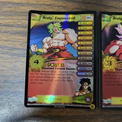 DBZ Dragon Ball Z Broly BR 1, 2, 3 - Gold Foil Set of 3 Cards Limited Movie 8 - Image 2