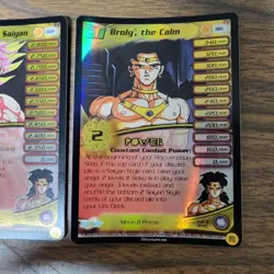 DBZ Dragon Ball Z Broly BR 1, 2, 3 - Gold Foil Set of 3 Cards Limited Movie 8 - Image 4