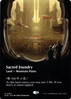MTG Sacred Foundry (Borderless) NON FOIL NM R 282 Edge of Eternities - Image 1