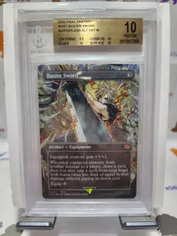 2025 Final Fantasy #0351 Buster Sword Borderless Alt Art M BGS 10 PRISTINE - Image 1