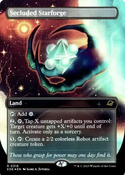 MTG Secluded Starforge (Borderless) FOIL NM R 316 Edge of Eternities - Image 1