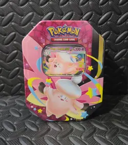 Pokemon TCG: Mega Moonlit Tin Mega Clefable ex New Sealed - Image 1