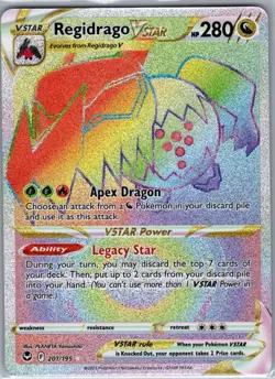 Regidrago VSTAR (Secret) 201/195 SWSH12: Silver Tempest - Pokemon Card - NM - Image 1