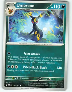 Umbreon - 130/197 Obsidian Flames - Pokemon TCG - 2023 - Image 1