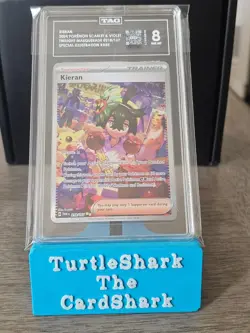 Kieran Pokemon TCG Twilight Masquerade Special Illustration Rare Full Art TAG 8 - Image 1