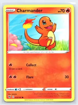 Pokemon Vivid Voltage - CHARMANDER 23/185 Common Sword & Shield - Image 1