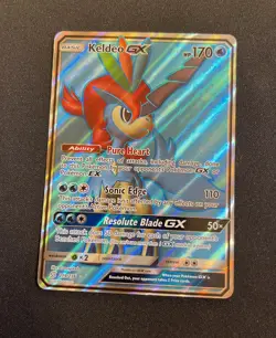 Keldeo GX Full Art 219/236 Near Mint SM Unified Minds Holo Pokemon TCG - Image 1