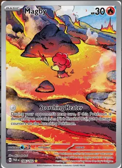 The Pokemon Company Magby 186/182 SV04 Paradox Rift IR Holo EN 2023 30 HP - Image 1