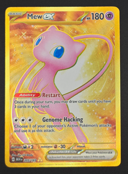 Pokemon Mew ex 205/165 SV 151 Hyper Rare Gold Full Art Holo 180 HP Eng 2023 - Image 1