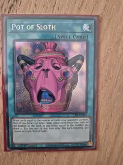 CORI-EN061 Pot of Sloth Secret Rare 1st Ed YuGiOh - Image 1