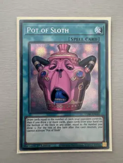 CORI-EN061 Pot of Sloth Secret Rare 1st Ed YuGiOh - Image 1