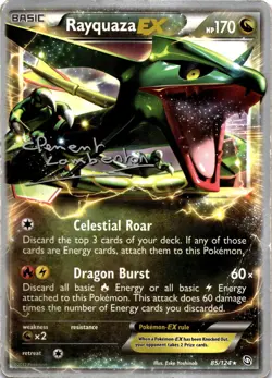 Pokemon Rayquaza EX 85/124 2013 World Championship Clement Lamberton Non Holo MP - Image 1
