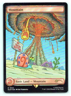MTG Mountain () (Rainbow Foil) Foil R Secret Lair Drop Series (SLD) 1942 NM Magi - Image 1