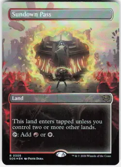 Sundown Pass (Borderless) Foil 305 Secrets of Strixhaven Magic the Gathering - Image 1