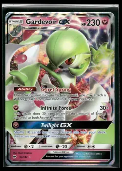 Gardevoir GX - 93/147 - Pokemon Burning Shadows Sun & Moon Ultra Rare Card NM - Image 1