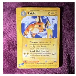 Pokemon Raichu 61/165 Expedition Base Set Rare Holo 2002 80 HP English TCG - Image 1