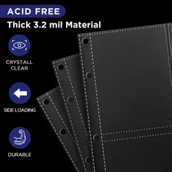Top Loader Sleeves 4-Pocket Trading Card Storage 3.25 x 4.25 inches, Black - Image 5