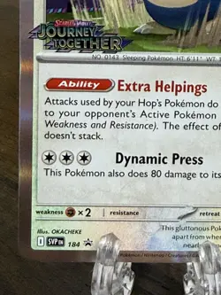 Hop's Snorlax - 184 (Prerelease) [Staff] 184 Sv: Scarlet & Violet Promo Cards NM - Image 4