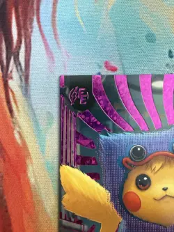 Pokemon Poppy Pikachu Cosplay E19 Purple Full Art Card - Image 3