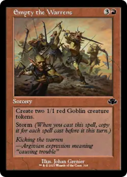 NM - Empty the Warrens (Retro Frame) [DMR - 318] Dominaria Remastered - Image 1