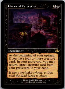 Oversold Cemetery (Retro Frame) 309 Dominaria Remastered MTG LP - Image 1