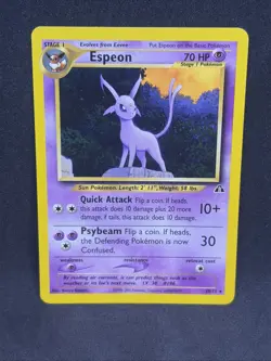 Pokemon TCG Espeon Neo Discovery 20/75 Unlimited Rare Card NM - Image 1