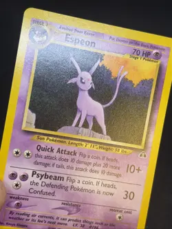 Pokemon TCG Espeon Neo Discovery 20/75 Unlimited Rare Card NM - Image 2