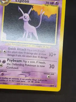Pokemon TCG Espeon Neo Discovery 20/75 Unlimited Rare Card NM - Image 3