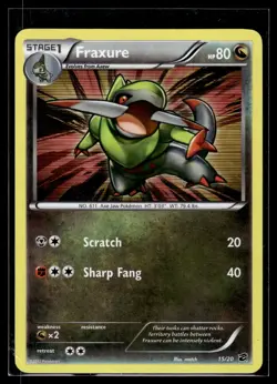 Fraxure 15/20 Dragon Vault Rare Holo Pokemon - Image 1