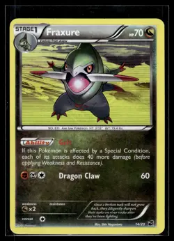 Fraxure 14/20 Dragon Vault Rare Holo Pokemon - Image 1