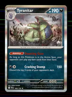 Tyranitar 095/159 Rare Journey Together Pokemon Holo Near Mint - Image 1
