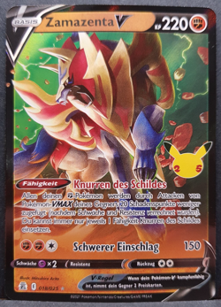 Zamazenta V 018/025 Celebrations Pokemon Pokemon Karte Deutsch Near Mint - Image 1