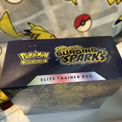 Pokemon Scarlet & Violet Surging Sparks ETB New Factory Sealed With Small Tear. - Image 5