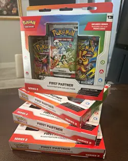 4 x Pokemon TCG First Partner Pack Illustration Collection Series 2 Box Promo - Image 1