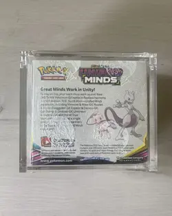 Pokemon Unified Minds Booster Box Factory Sealed & New Acrylic Case Sun And Moon - Image 2