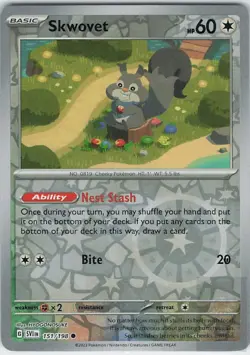 SKWOVET 151/198 Common SCARLET & VIOLET Pokemon Reverse Holo Near Mint - Image 1