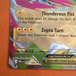 Mega Zeraora ex 027/084 Double Rare Pitch Black Pokemon TCG Near Mint - Image 4