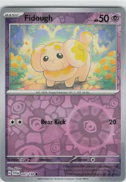 FIDOUGH 097/198 Common SCARLET & VIOLET Pokemon Reverse Holo Near Mint - Image 1